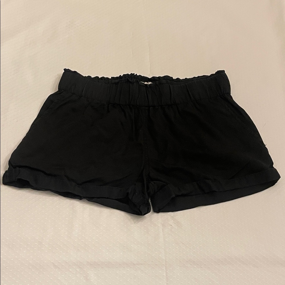Altar'd State Black Cuffed Elastic Lounge Shorts